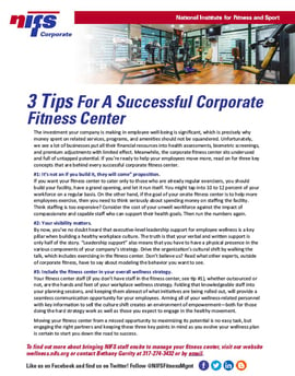 NIFS | tips for a successful corporate fitness center