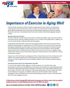 NIFS | Importance of Exercise in Aging Well